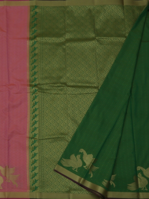

Pothys Pink & Green Art Silk Woven Design Saree
