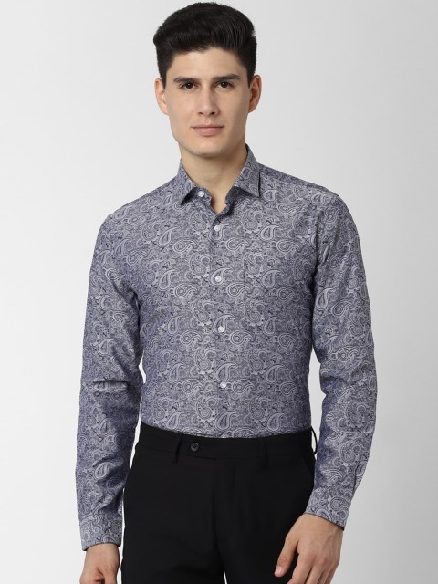 

Peter England Elite Men Grey Regular Fit Printed Formal Shirt