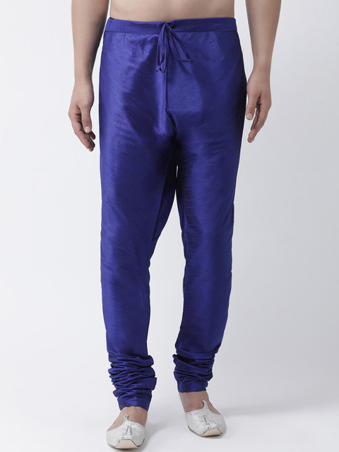 

I Know Men Blue Dupion Silk Solid Churidar