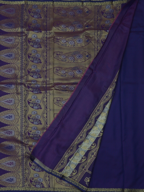 

Pothys Magenta & Navy Blue Art Silk Woven Design Saree