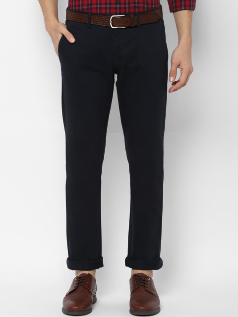 

Allen Solly Men Navy Blue Slim Fit Solid Regular Trousers