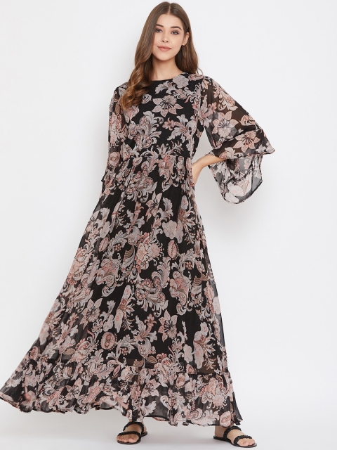 

Femella Women Black Printed Maxi Dress