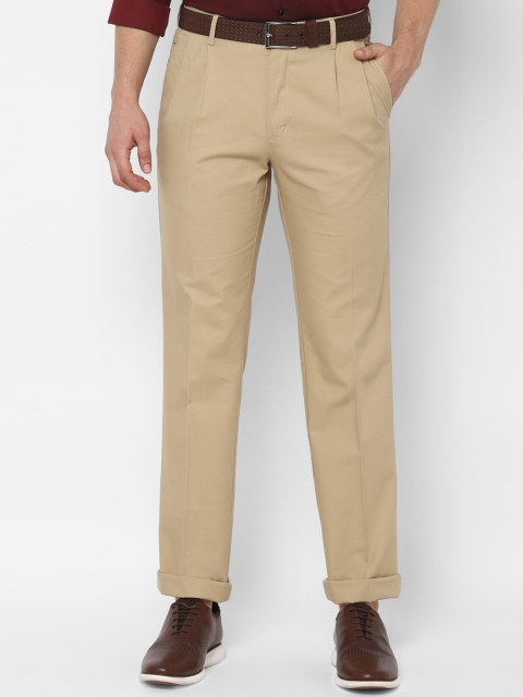 

Allen Solly Men Beige Regular Fit Solid Regular Trousers