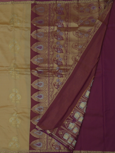 

Pothys Cream-Coloured & Maroon Art Silk Woven Design Saree