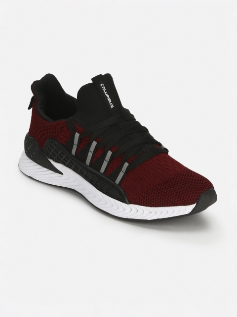 

Columbus Men Red Mesh Running Shoes