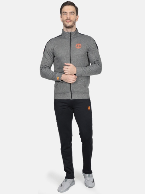 

rock.it Men Grey & Black Solid Tracksuit