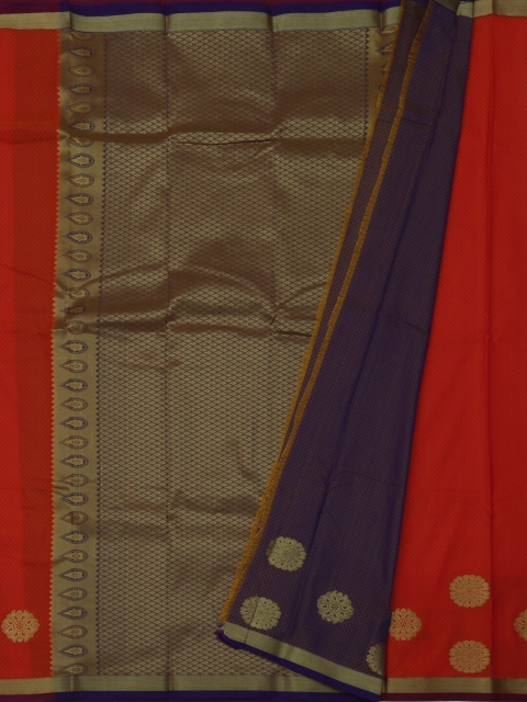 

Pothys Orange Woven Design Art Silk Saree
