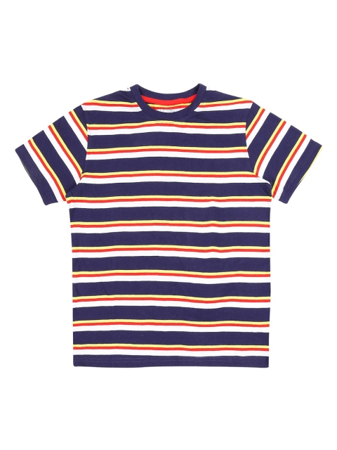 

Pantaloons Junior Boys Yellow Striped Round Neck T-shirt