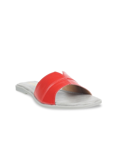

STEPpings Women Red Solid Open Toe Flats