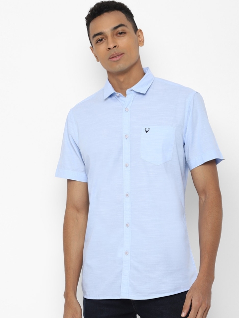 

Solly Jeans Co. Men Blue Regular Fit Solid Casual Shirt
