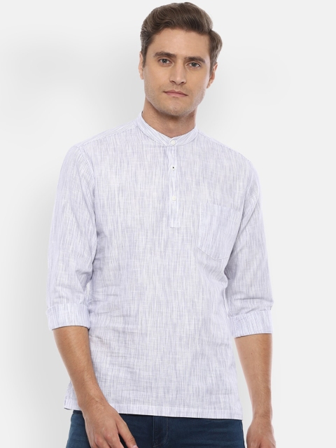

Louis Philippe Sport Men White Slim Fit Striped Casual Shirt