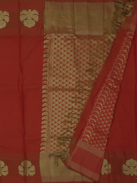 

Pothys Orange Woven Design Art Silk Saree