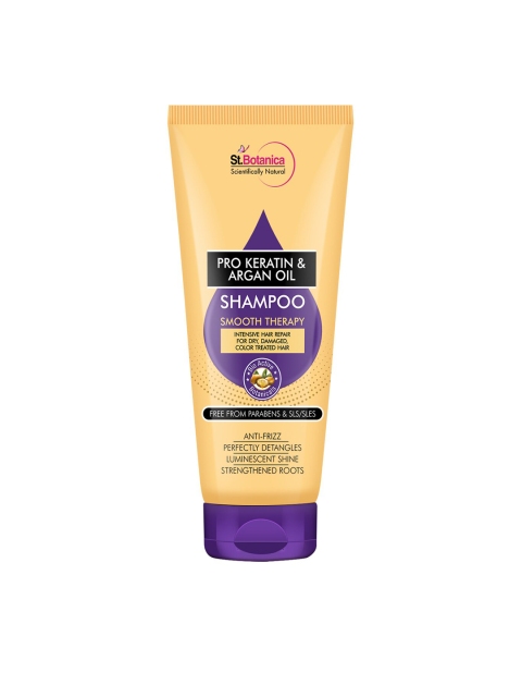 

St.Botanica Unisex Pro Keratin & Argan Oil Smooth Therapy Shampoo 200 ml, Gold