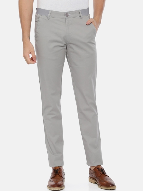 

ARISER Men Grey Slim Fit Solid Chinos