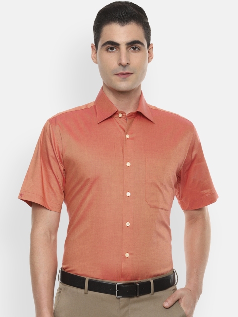 

Louis Philippe Men Orange Regular Fit Solid Formal Shirt