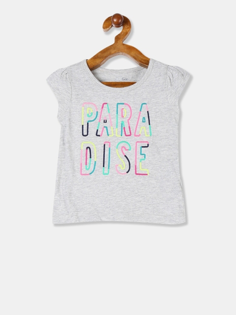 

GAP Boys Grey Printed Round Neck T-shirt
