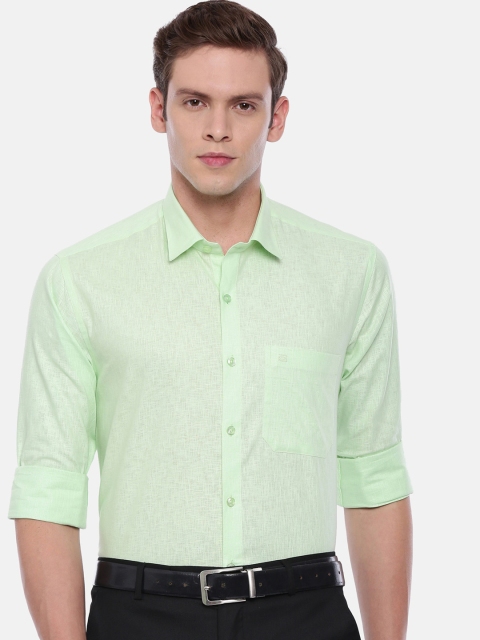 

ARISER Men Green Regular Fit Solid Formal Shirt
