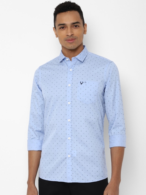 

Solly Jeans Co. Men Blue Slim Fit Printed Casual Shirt
