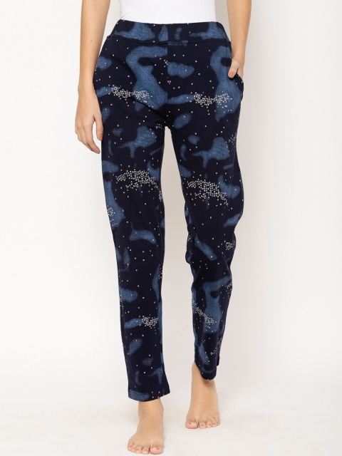 

Floret Women Navy Blue Printed Lounge Pnats