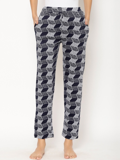 

Floret Women Navy Blue Printed Lounge Pants