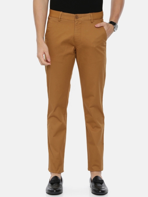 

ARISER Men Khaki Brown Slim Fit Solid Chinos