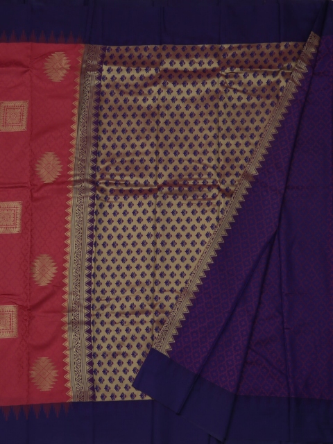 

Pothys Pink & Navy Blue Art Silk Woven Design Saree