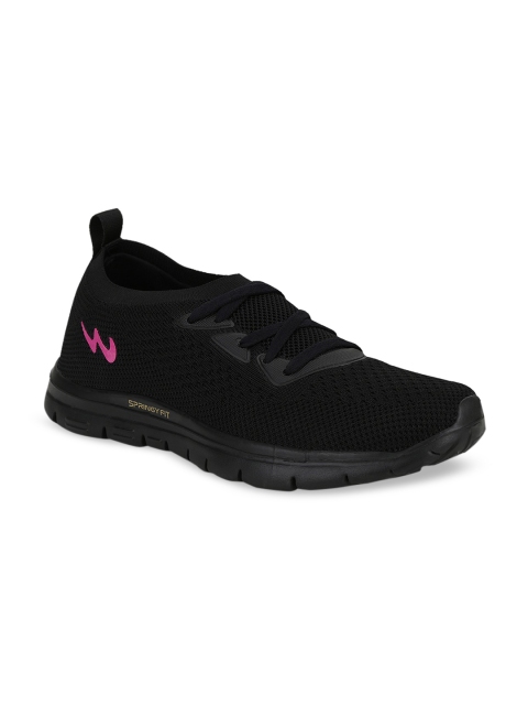 

Campus Women Black Mesh Running Shoes