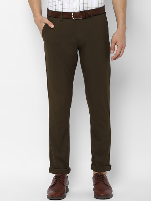 

Allen Solly Men Brown Slim Fit Solid Regular Trousers