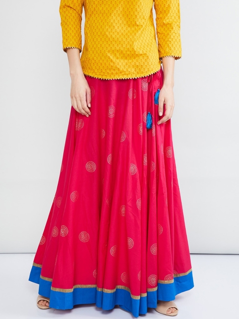 

MAX Printed Tassel Detailed Skirt, Pink