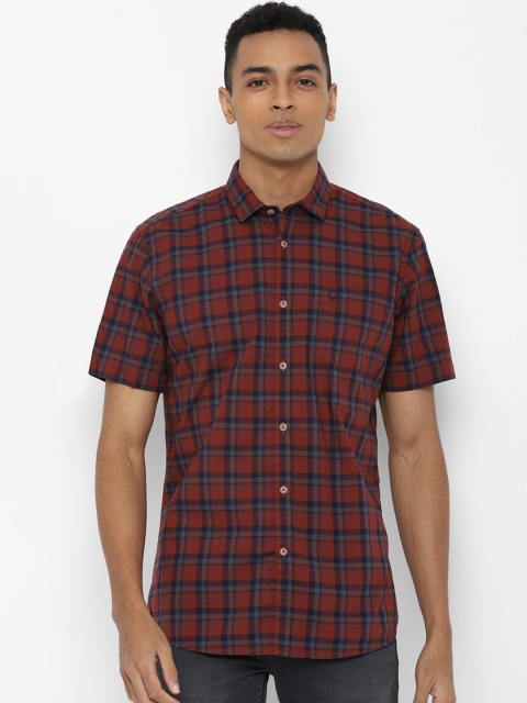 

Solly Jeans Co. Men Maroon & Blue Regular Fit Checked Casual Shirt
