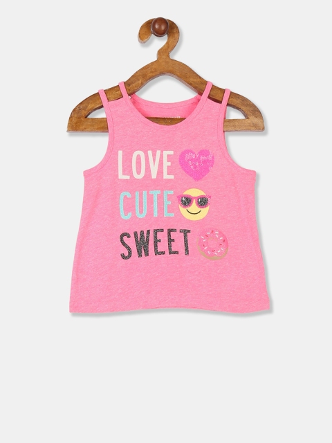 

The Childrens Place Girls Pink Printed Tank Top