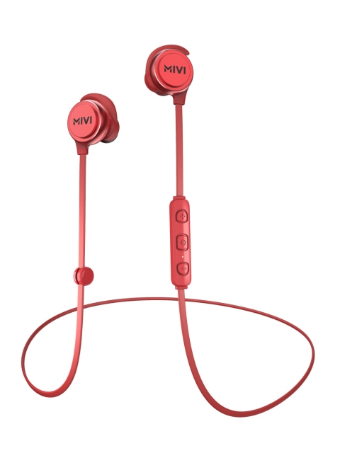 

mivi Unisex Red Solid ThunderBeats Bluetooth Wireless Earphones With Mic