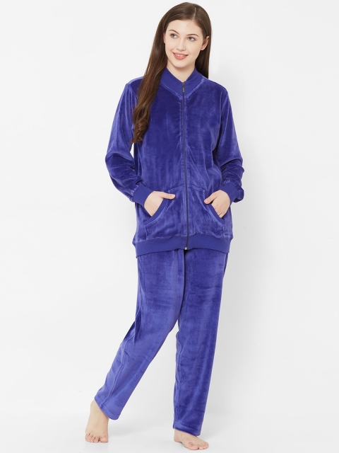 

Juliet Women Blue Solid Night suit