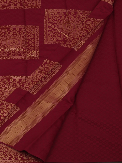Pothys Green & Red Art Silk Woven Design Saree