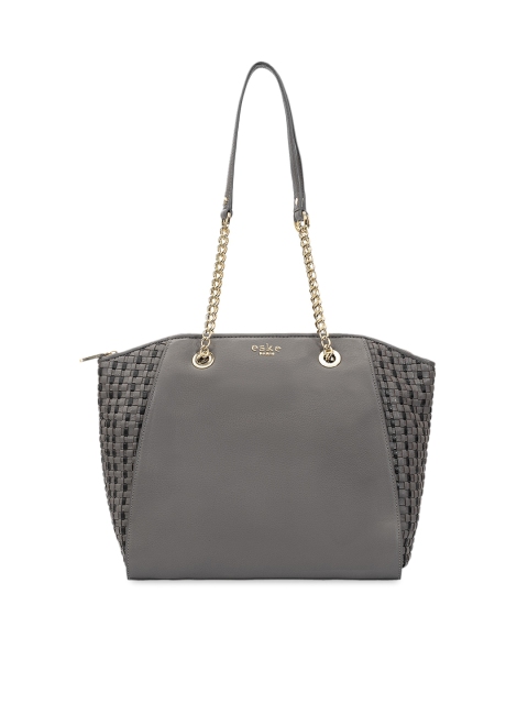

Eske Grey & Black Textured Shoulder Bag