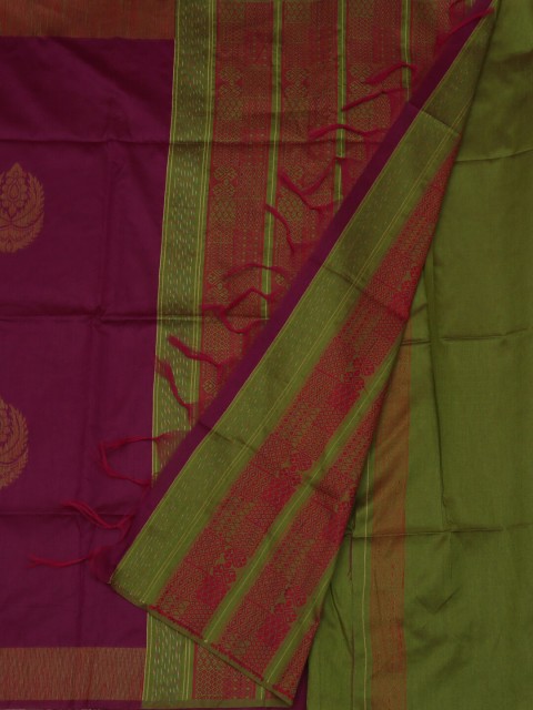 

Pothys Violet Woven Design Jute Silk Saree
