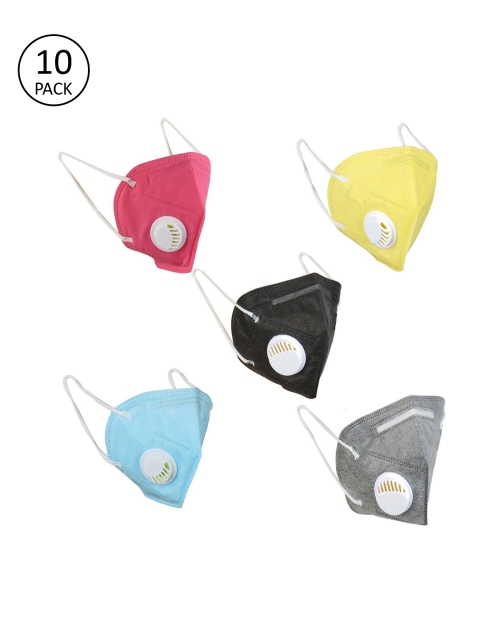 

OOMPH Unisex Pack of 10 Multicoloured 5-Ply N95/KN95 Masks, Multi