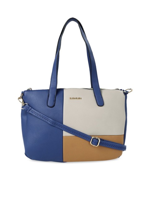 

Sugarush Blue & Cream-Coloured Colourblocked Shoulder Bag