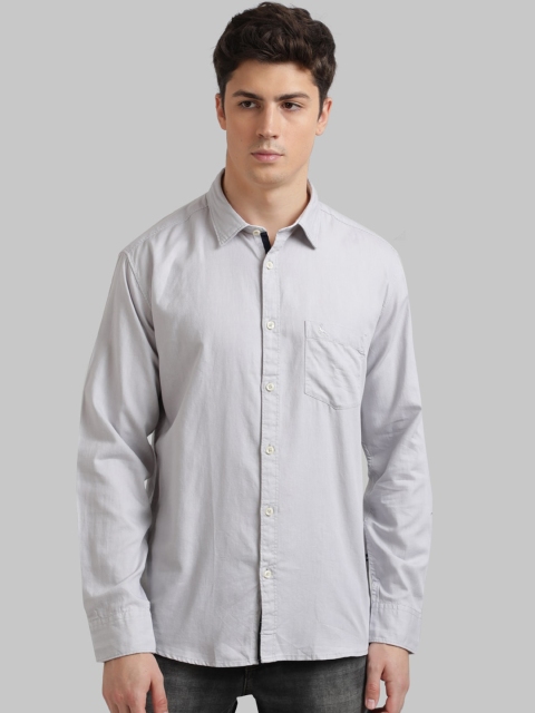 

Parx Men Grey Regular Fit Solid Casual Shirt