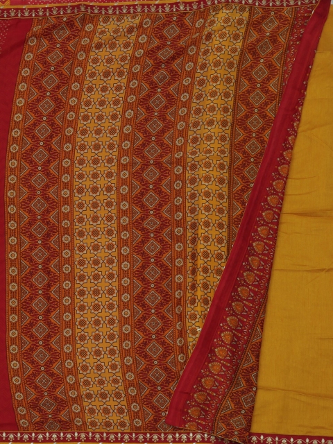 

Pothys Red & Yellow Poly Georgette Printed Saree