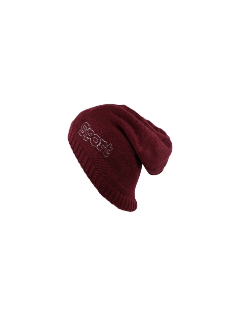 

Bunnywave Unisex Red Self Design Beanie