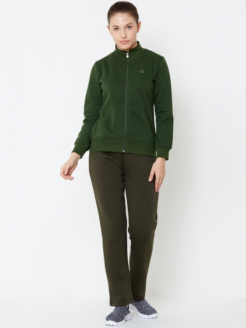 

Sweet Dreams Women Green & Brown Solid Loungewear Tracksuit