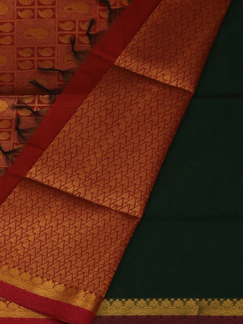 

Pothys Green Woven Design Silk Cotton Saree