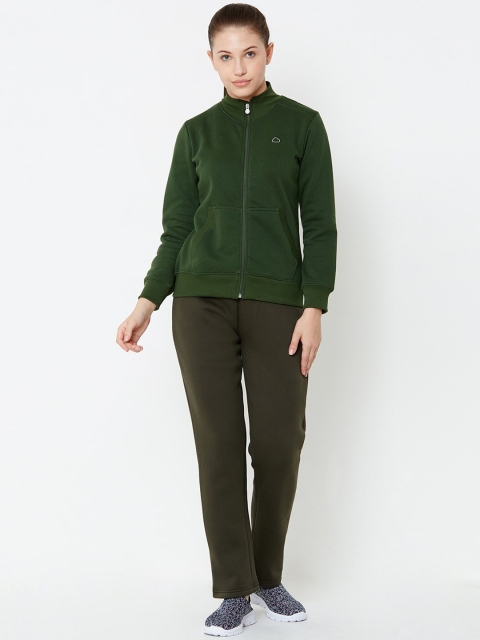 

Sweet Dreams Women Green Solid Tracksuit