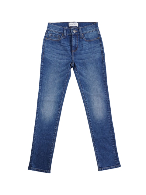 

Mode by Red Tape Girls Blue Skinny Fit Mid-Rise Low Distress Jeans