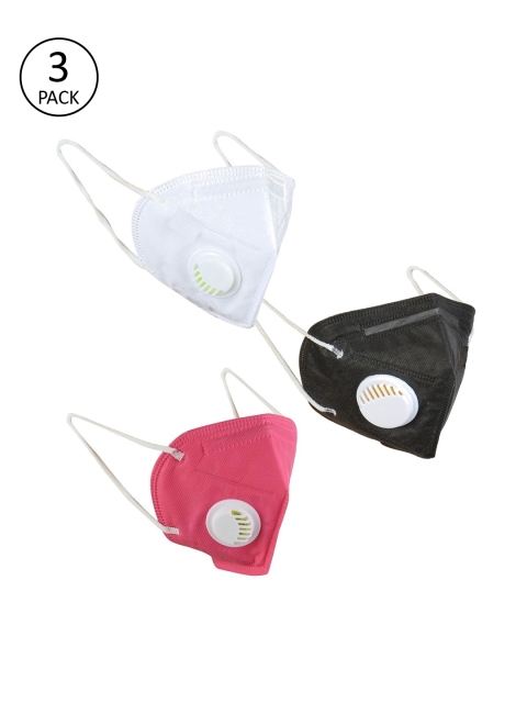 

OOMPH Unisex 12 Pcs Anti-Pollution 5-Layer Reusable Valved KN95 Masks, White