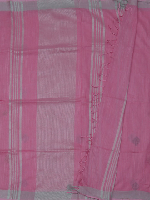 

Pothys Pink Checked Linen Blend Saree