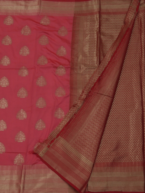 

Pothys Pink Woven Design Jute Silk Saree