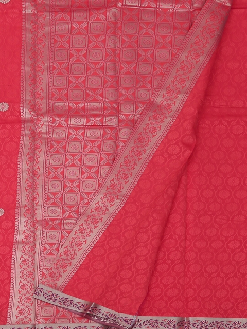

Pothys Peach-Coloured Dyed Art Silk Saree