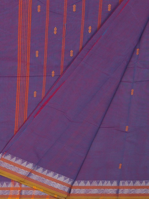 

Pothys Violet Embroidered Pure Cotton Saree